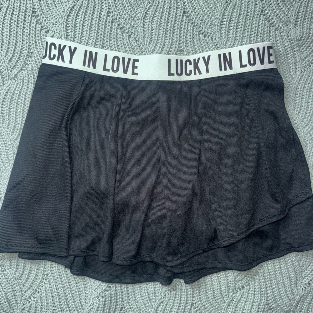 Lucky in Love Black tennis Skirt